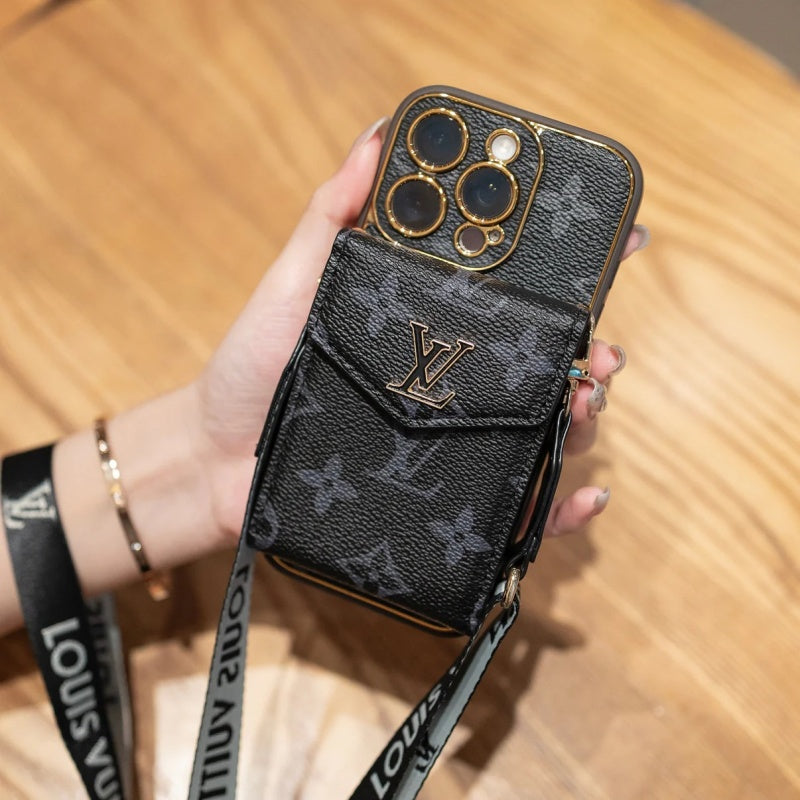 Classic Luxury Card Holder Case For iPhone 14-17 Pro Max
