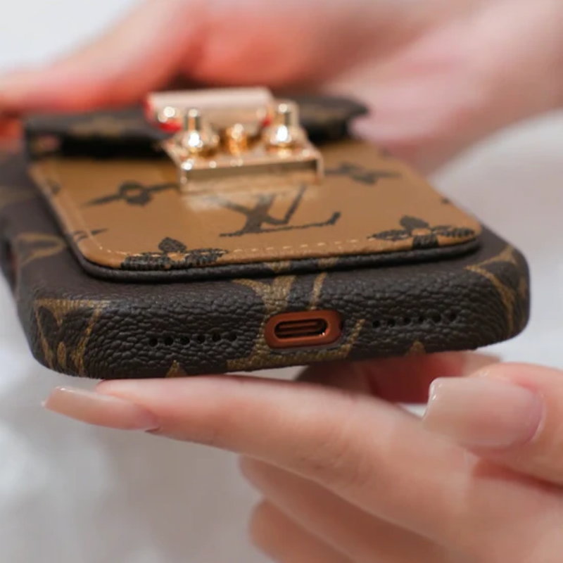 Luxury Leather Card Pocket Case For iPhone 14-17 Pro Max