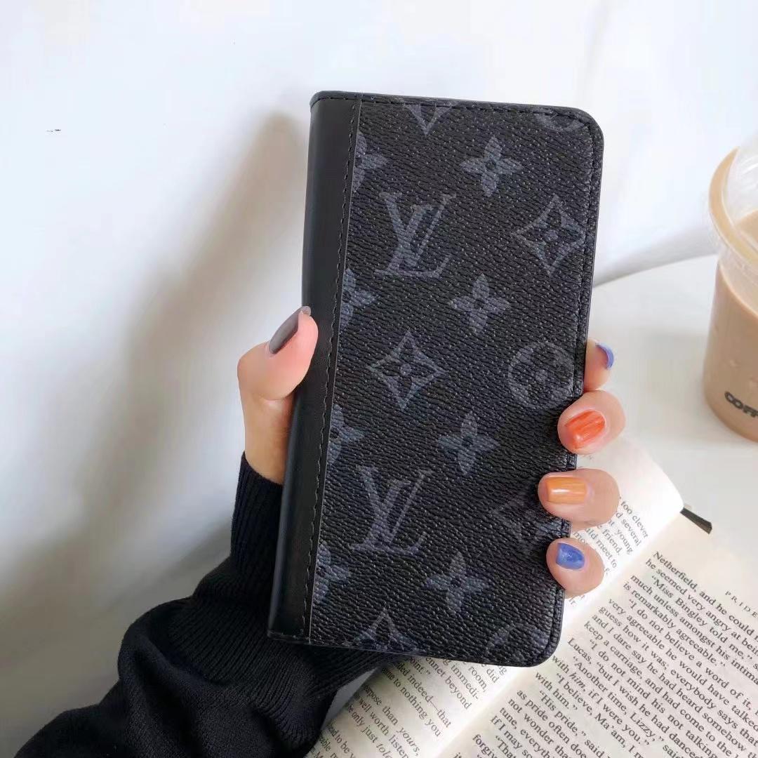 Luxury Monogram Leather Wallet Case With Magnetic Closure For iPhone 12-16 Pro Max