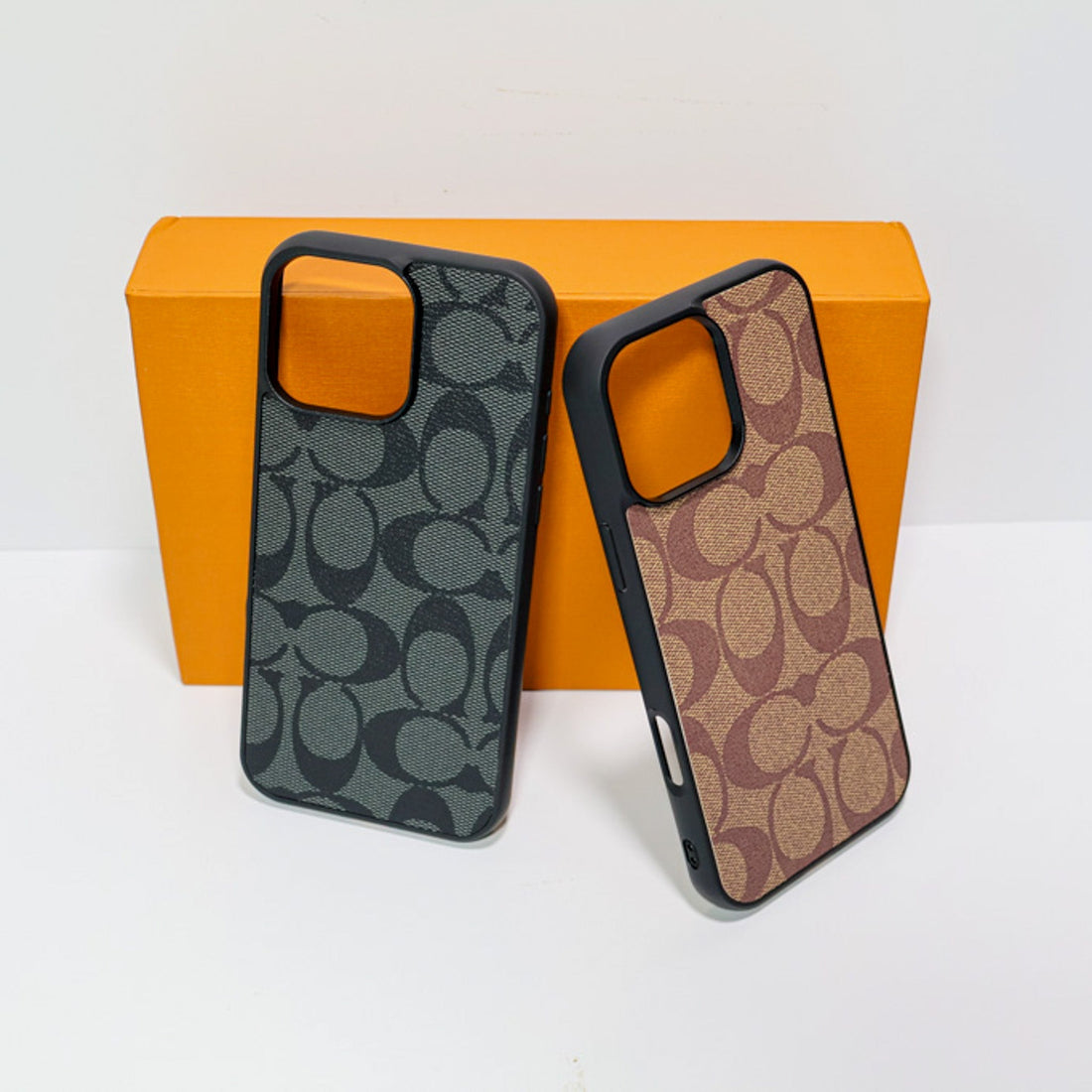 Luxury Coach Style Leather Phone Case For iPhone 12-16 Pro Max