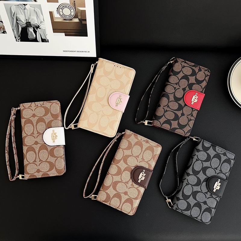 Coach Leather Phone Case Wallet For iPhone 17 Series