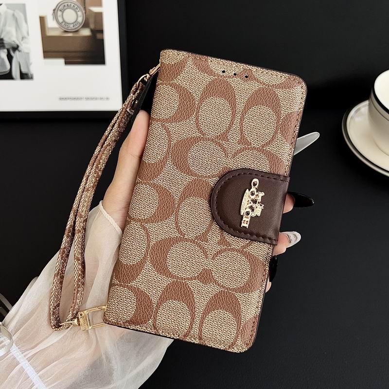 Coach Leather Phone Case Wallet For iPhone 17 Series