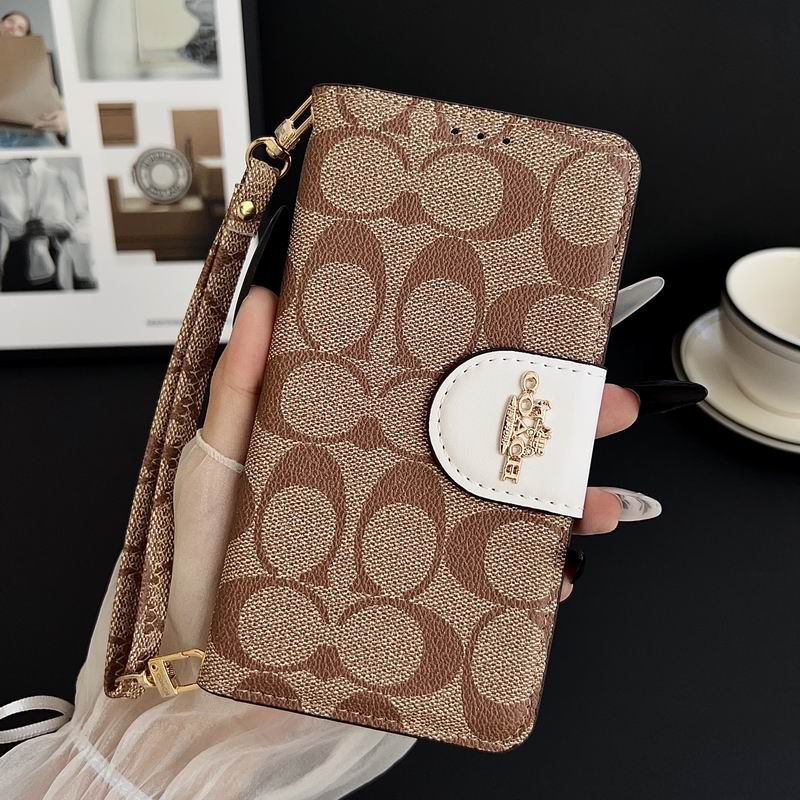 Coach Leather Phone Case Wallet For iPhone 17 Series