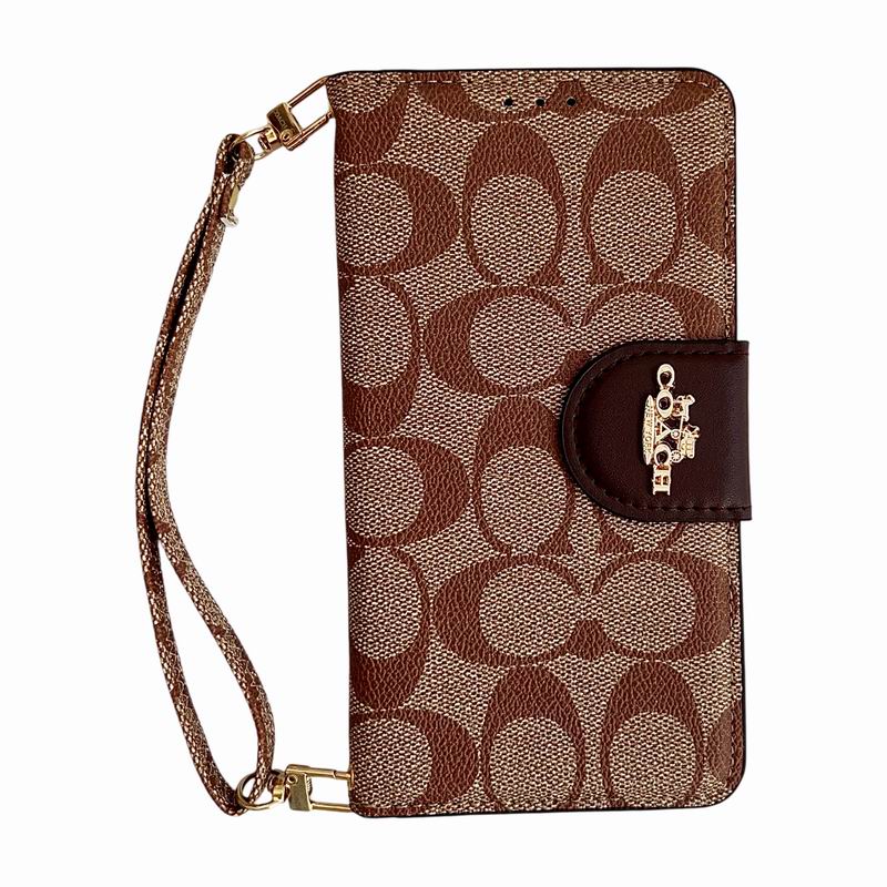 Coach Leather Phone Case Wallet For iPhone 17 Series