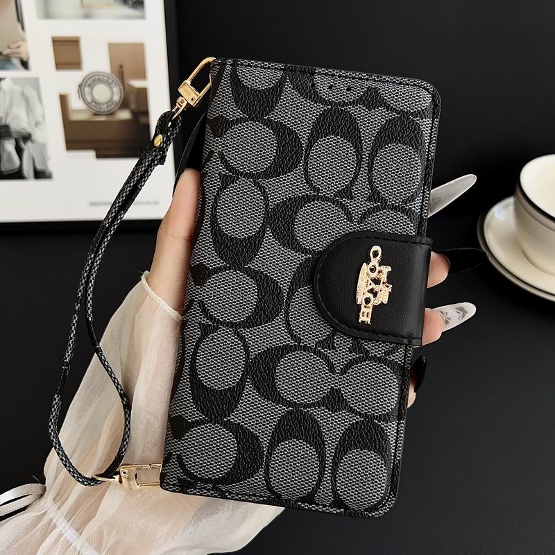 Coach Leather Phone Case Wallet For iPhone 17 Series