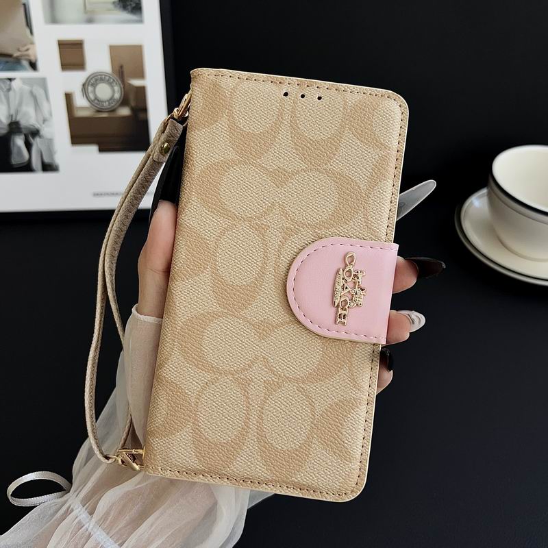 Coach Leather Phone Case Wallet For iPhone 17 Series
