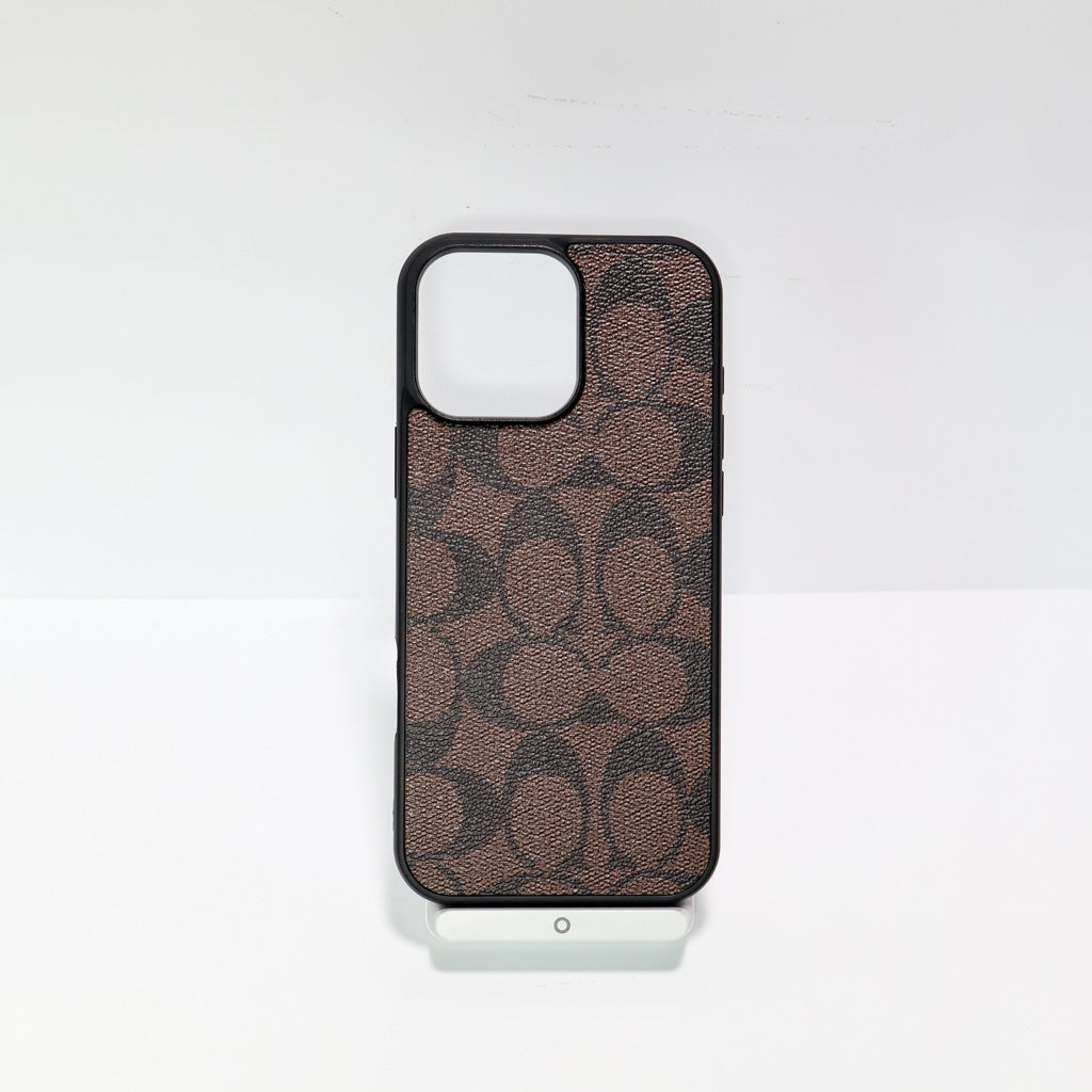 Luxury Coach Style Leather Phone Case For iPhone 12-16 Pro Max