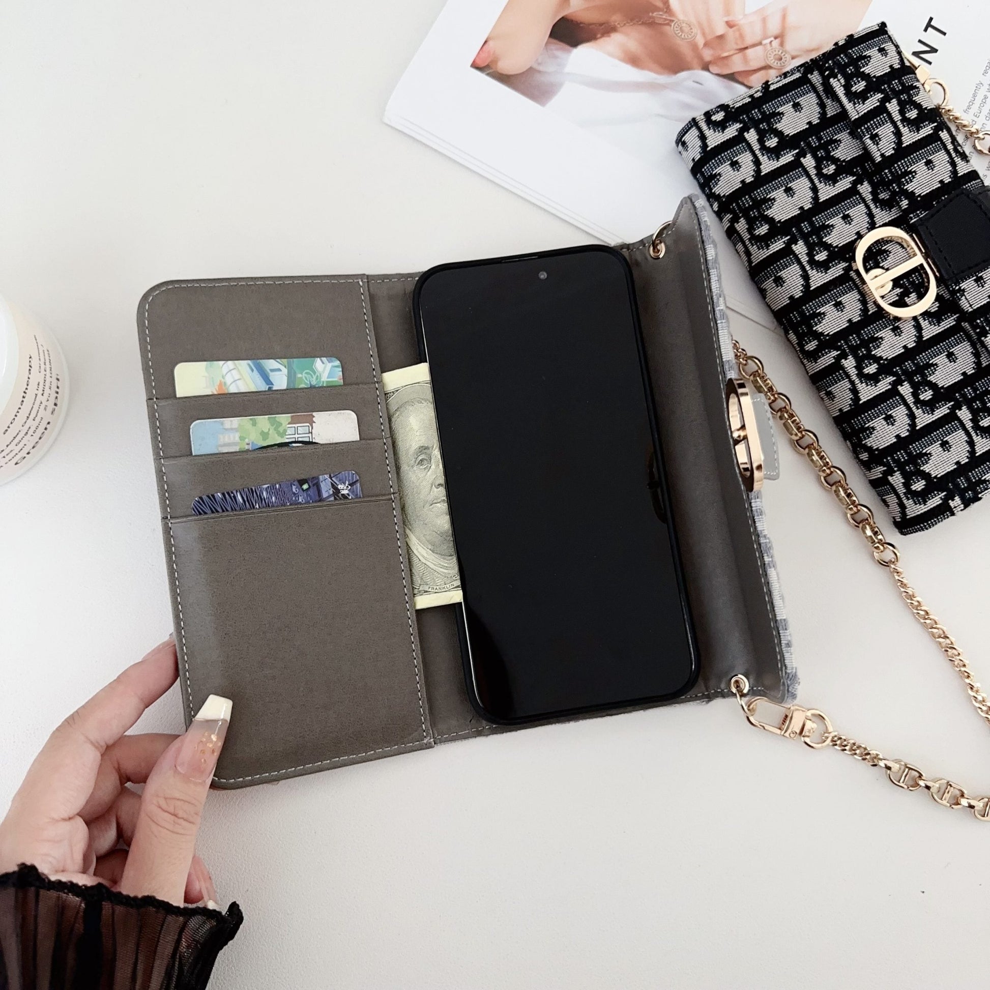 Crossbody Wallet Phone Case With Card Slots & Adjustable Strap For Samsung Galaxy S23-S26 Ultra
