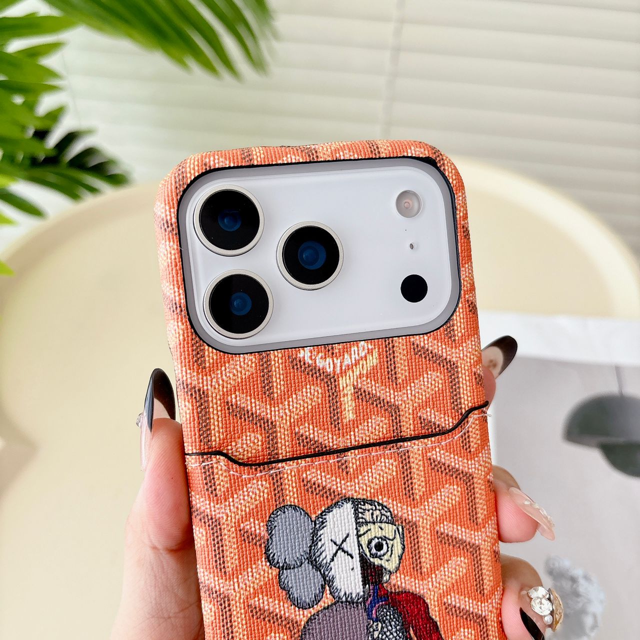 Goyard Phone Case Card Holder for iPhone 13-17 Pro Max