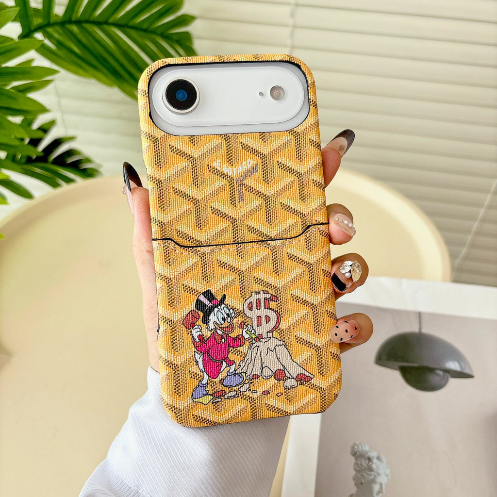 Goyard Phone Case Card Holder for iPhone 13-17 Pro Max