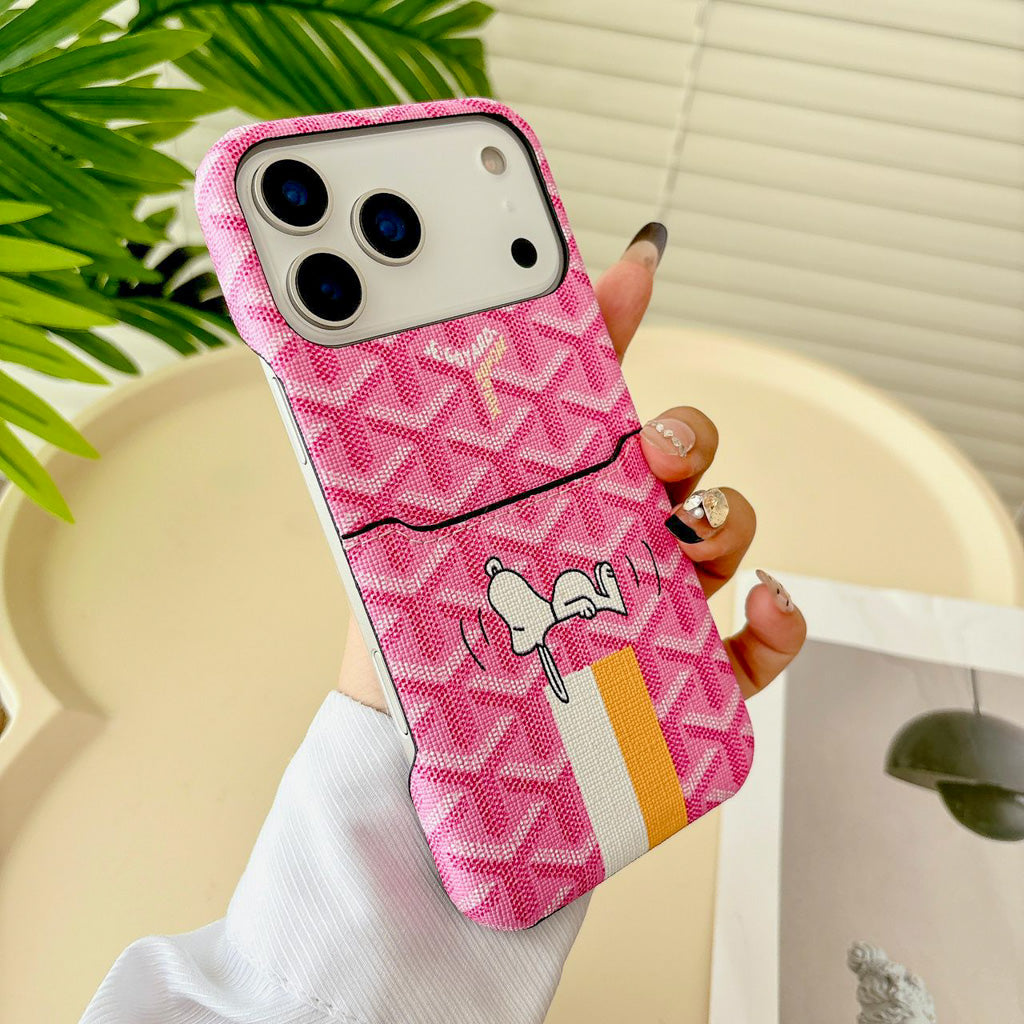 Goyard Phone Case Card Holder for iPhone 13-17 Pro Max