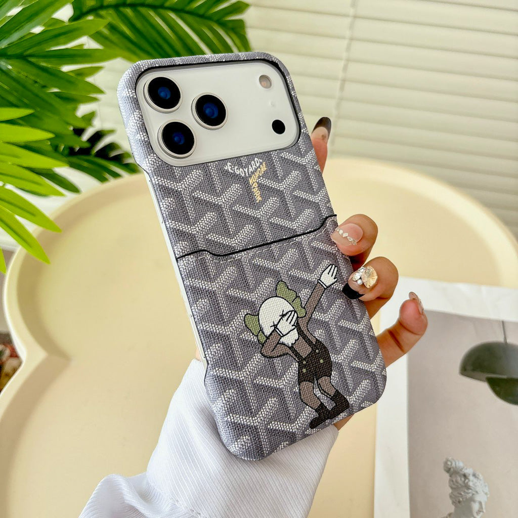 Goyard Phone Case Card Holder for iPhone 13-17 Pro Max