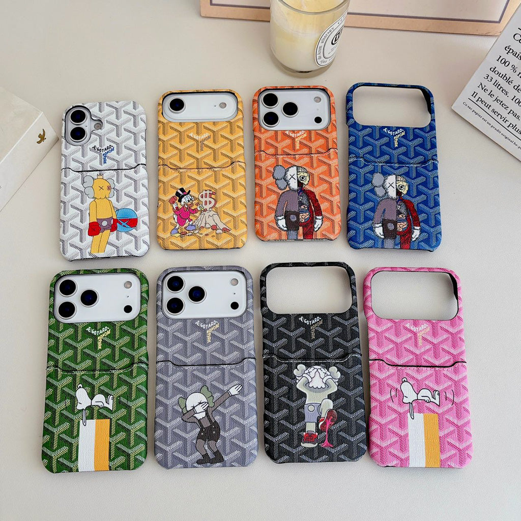 Goyard Phone Case Card Holder for iPhone 13-17 Pro Max
