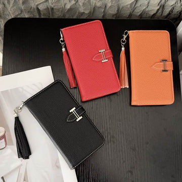 Hermes Folio Wallet Case with Card Holder for iPhone 12-17 Pro Max