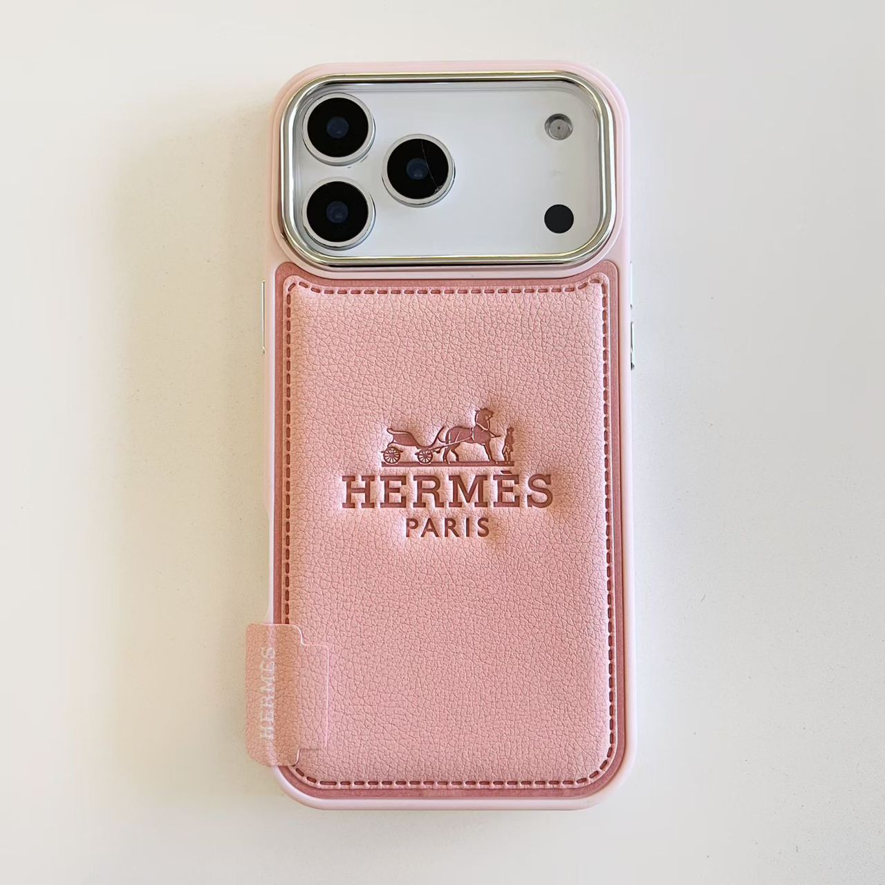 Hermes Leather Phone Case for iPhone 13-17 Pro Max