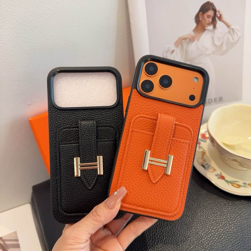 Leather iPhone Cover With Card Slot For 12-17 Series