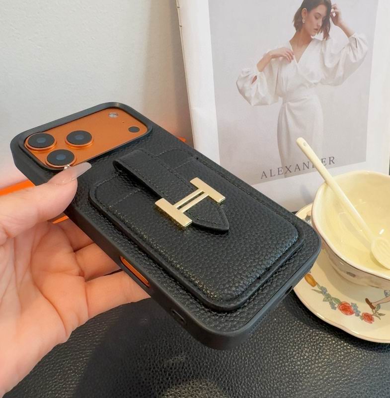 Leather iPhone Cover With Card Slot For 12-17 Series
