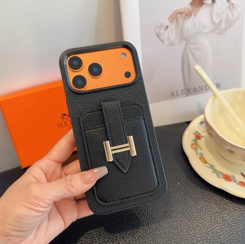 Leather iPhone Cover With Card Slot For 12-17 Series