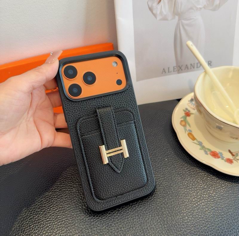 Leather iPhone Cover With Card Slot For 12-17 Series