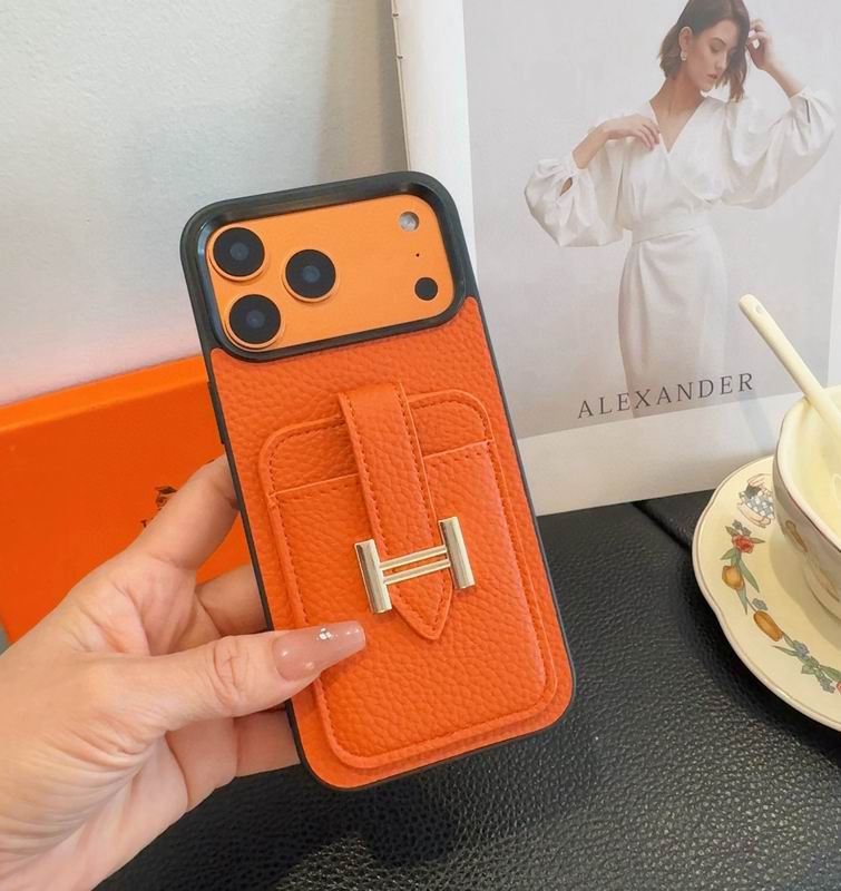 Leather iPhone Cover With Card Slot For 12-17 Series