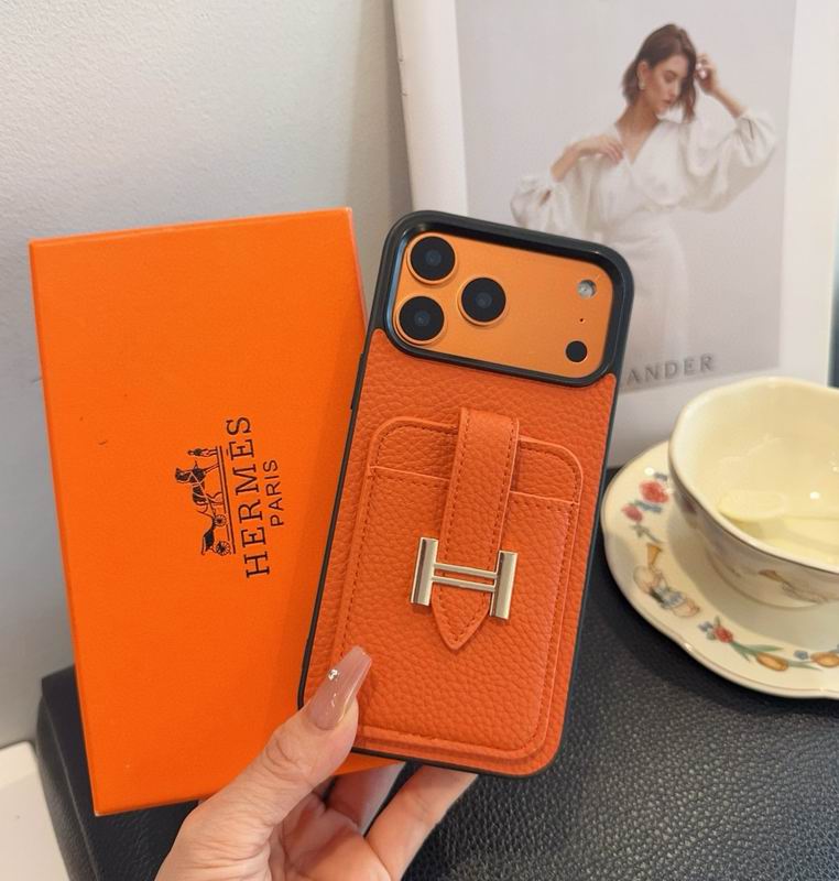 Leather iPhone Cover With Card Slot For 12-17 Series