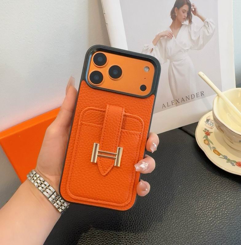 Leather iPhone Cover With Card Slot For 12-17 Series