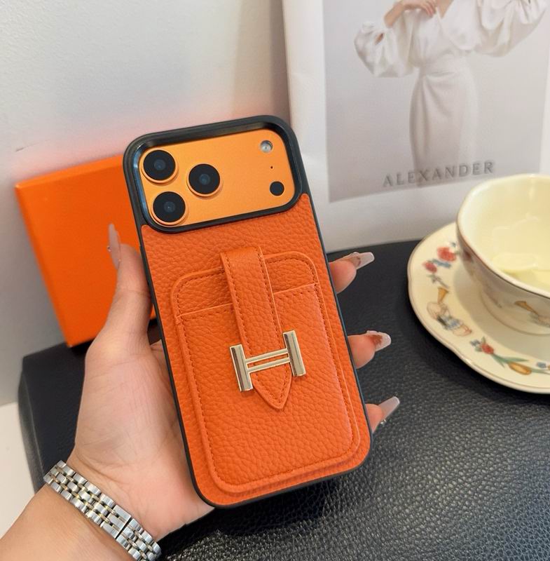 Leather iPhone Cover With Card Slot For 12-17 Series