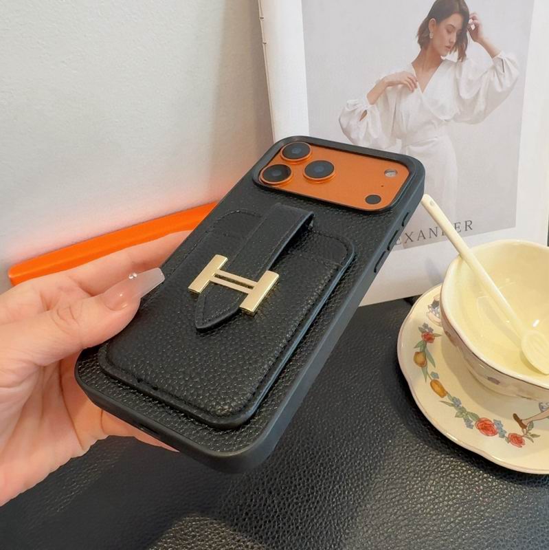 Leather iPhone Cover With Card Slot For 12-17 Series