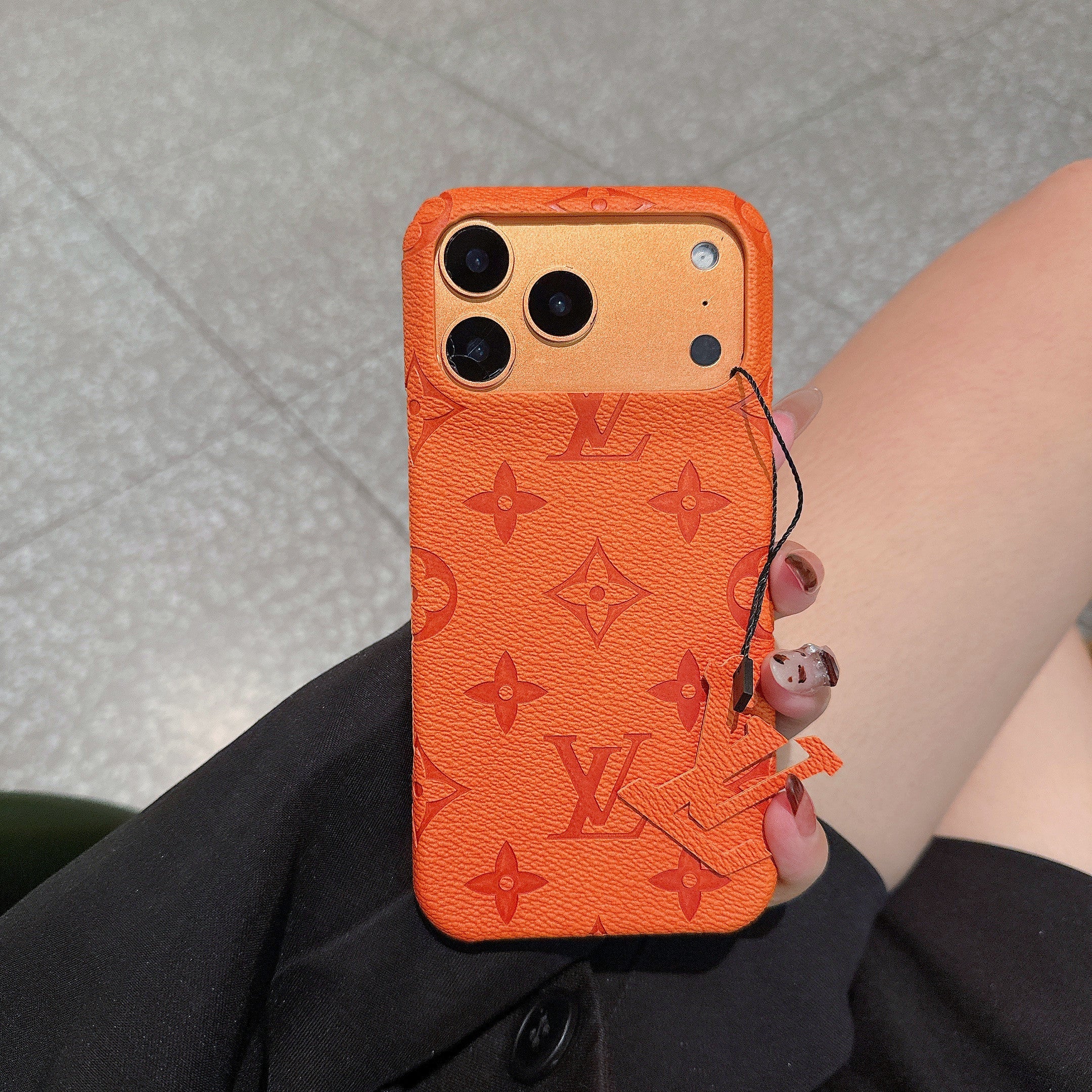 Sunset Wrap Botanical Leather Case for iPhone 15-17 Pro Max