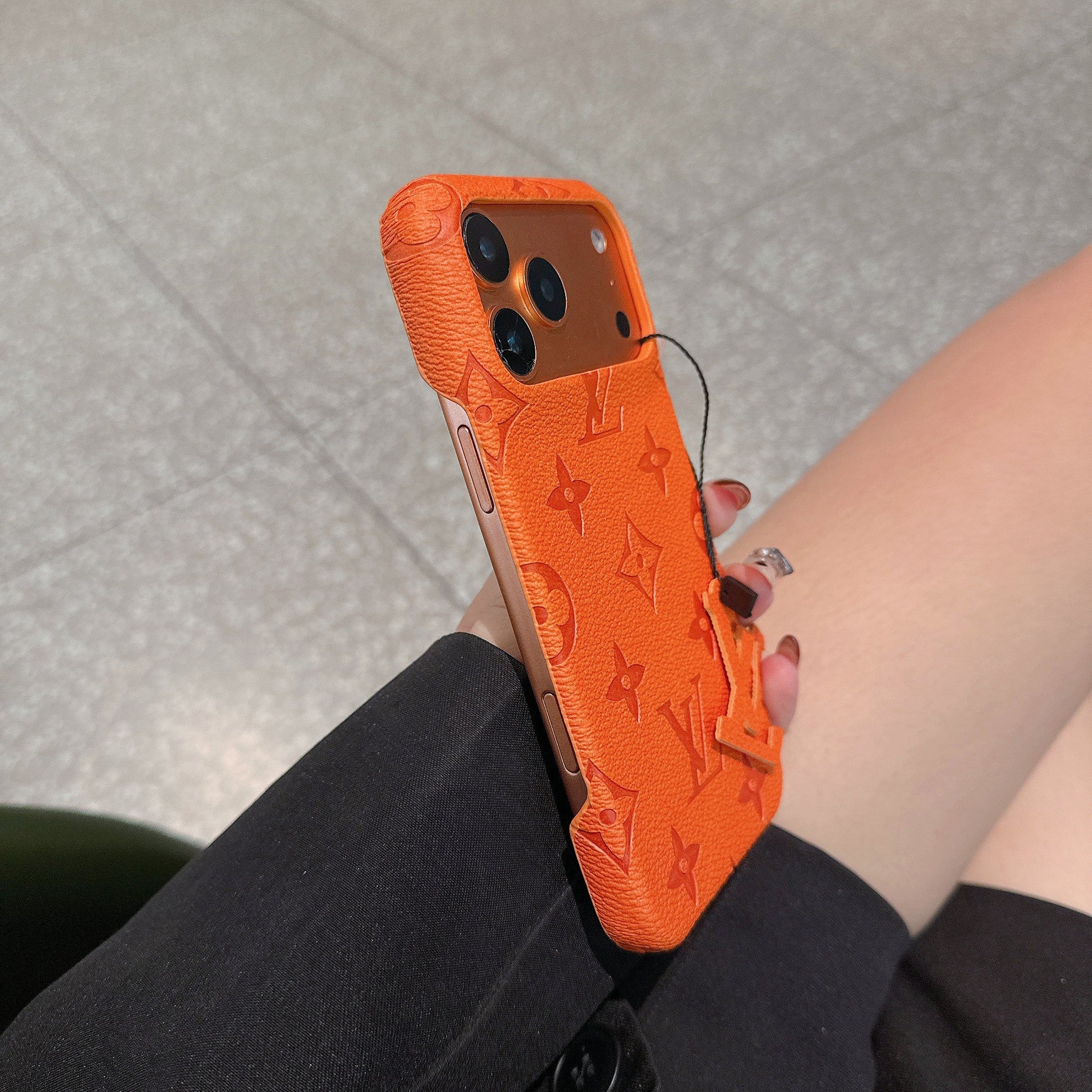 Sunset Wrap Botanical Leather Case for iPhone 15-17 Pro Max