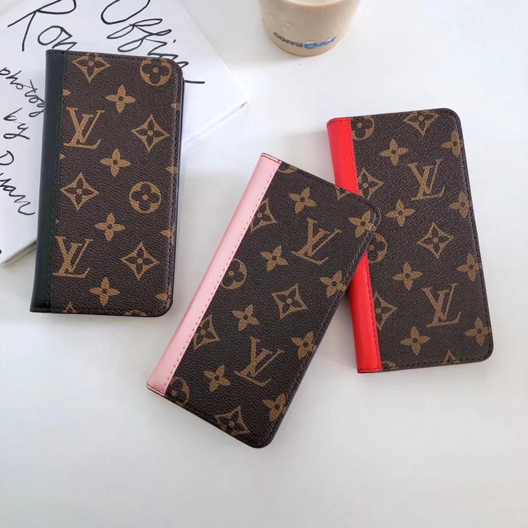 Luxury Monogram Leather Wallet Case With Magnetic Closure For iPhone 12-16 Pro Max
