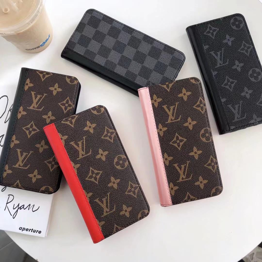 Luxury Monogram Leather Wallet Case With Magnetic Closure For iPhone 12-16 Pro Max
