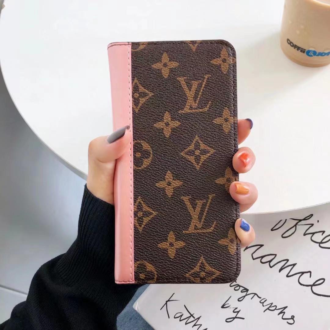Luxury Monogram Leather Wallet Case With Magnetic Closure For iPhone 12-16 Pro Max