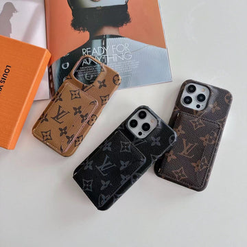LV Wallet Card Phone Case for iPhone 11-16 Pro Max