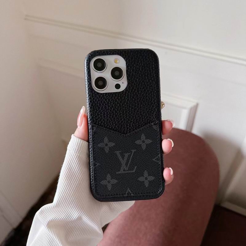 Monogram Card Holder Case for iPhone 12-17 Pro Max