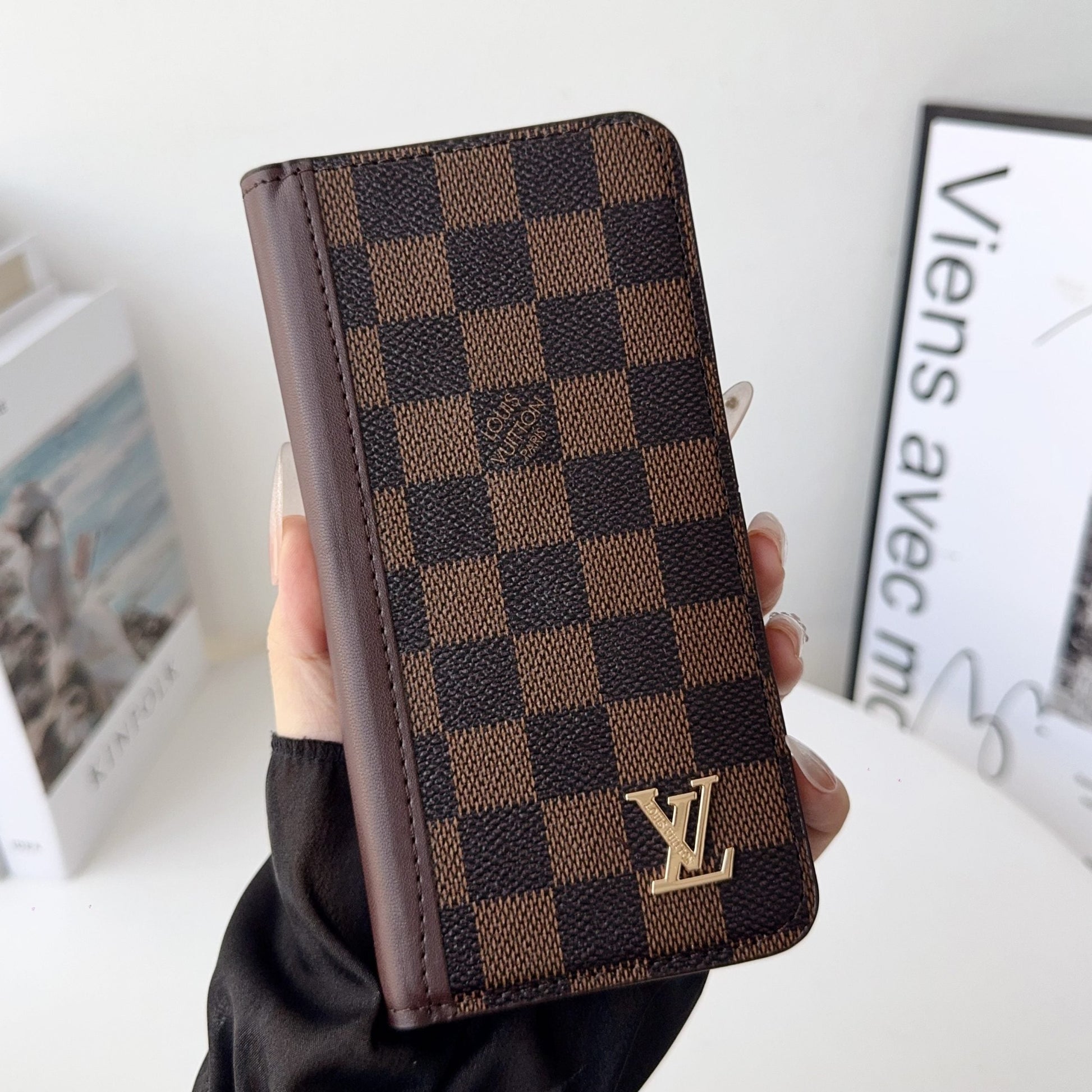 Louis V Folio Wallet Case With Card Slots For iPhone 17 Series