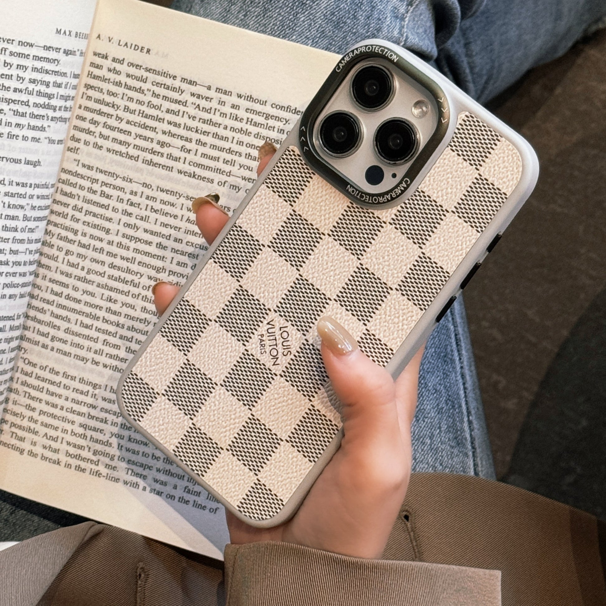 Classic LV Leather Case For iPhone 13-16 Pro Max