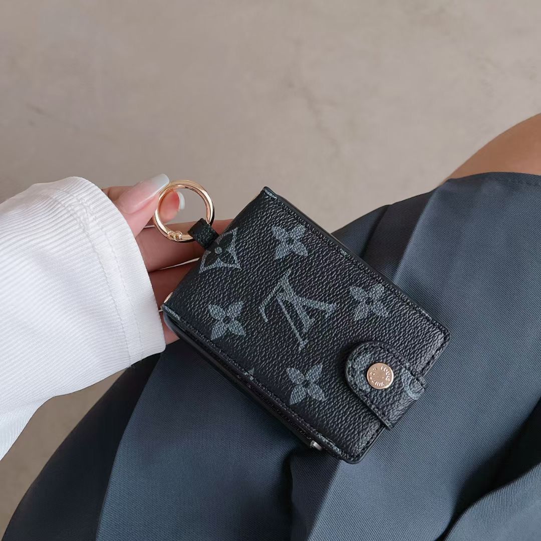 LV Phone Case With Card Slot Ring Holder Strap For Z Flip 3-7