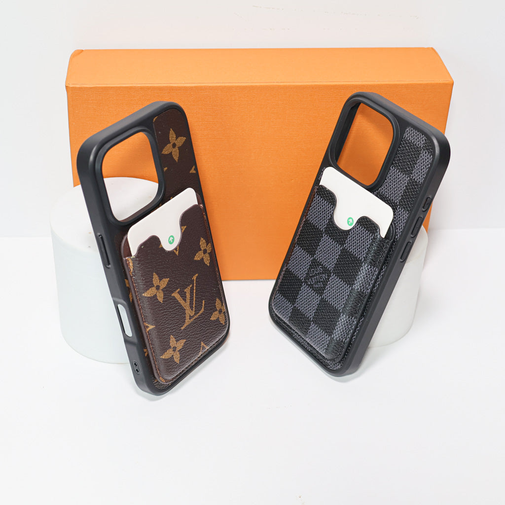 Leather Phone Case With Card Holder For iPhone 12-16 Pro Max Plus