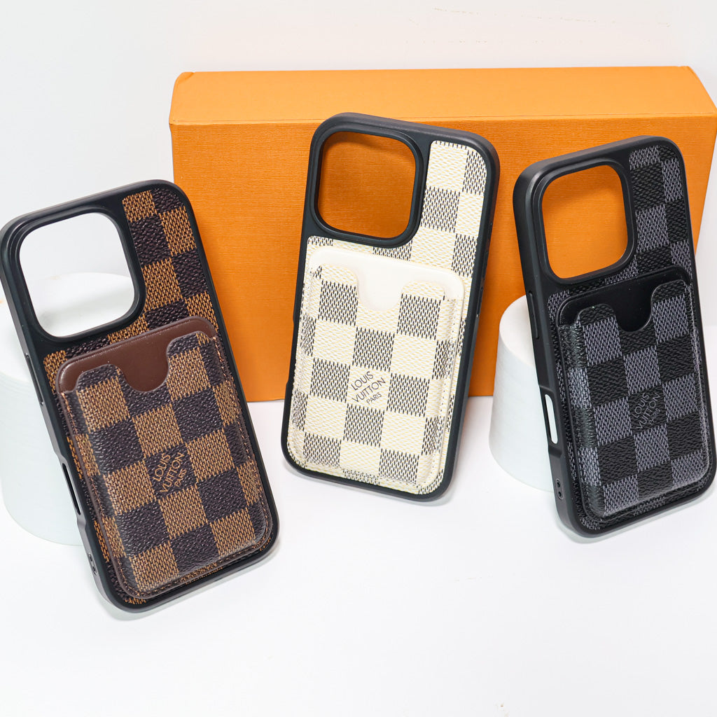 Leather Phone Case With Card Holder For iPhone 12-16 Pro Max Plus