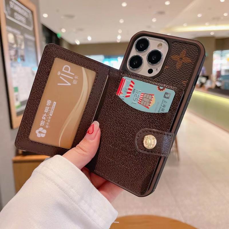 Designer Card Slot Wallet Case for iPhone 12-16 Pro Max Plus