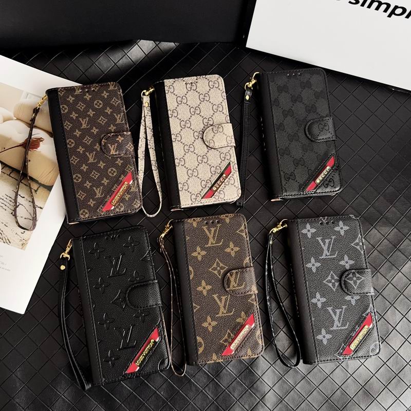 Louis Vuitton iPhone Case Wallet With Card Slots & Hand Strap For iPhone 12-17 Pro Max