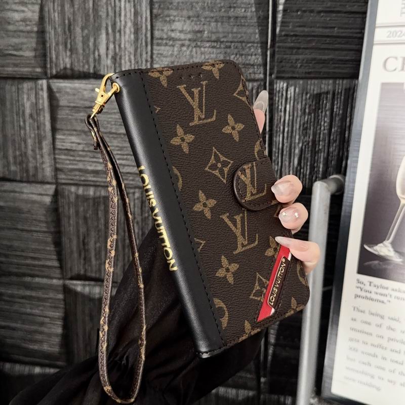 Louis Vuitton iPhone Case Wallet With Card Slots & Hand Strap For iPhone 12-17 Pro Max