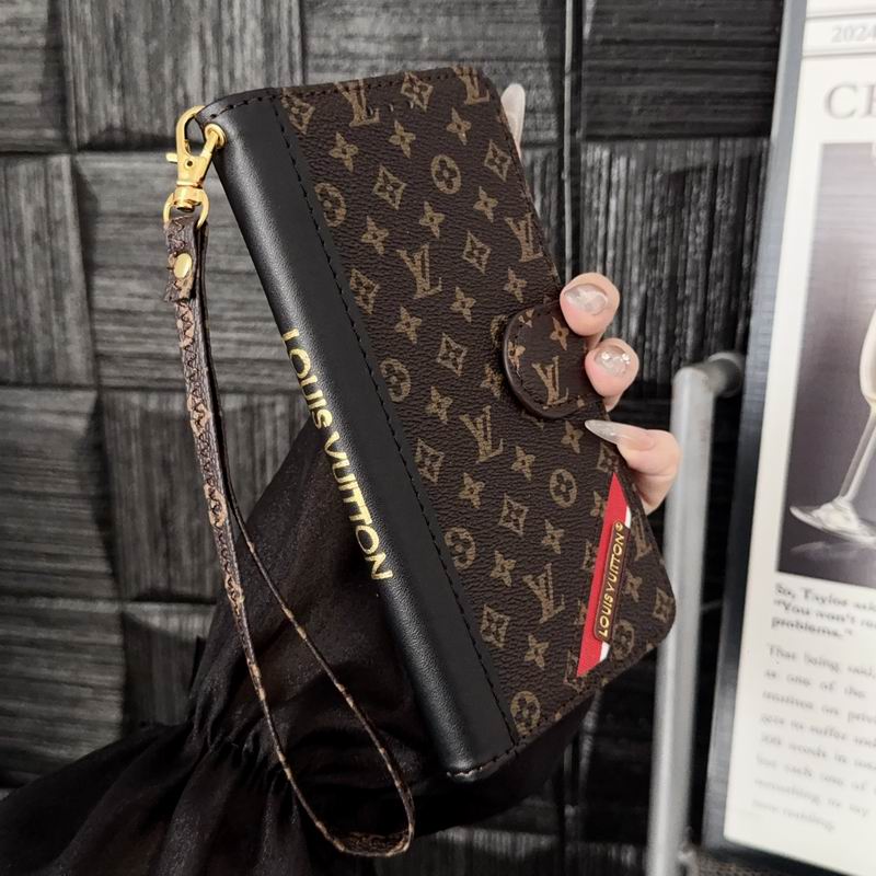 Louis Vuitton iPhone Case Wallet With Card Slots & Hand Strap For iPhone 12-17 Pro Max