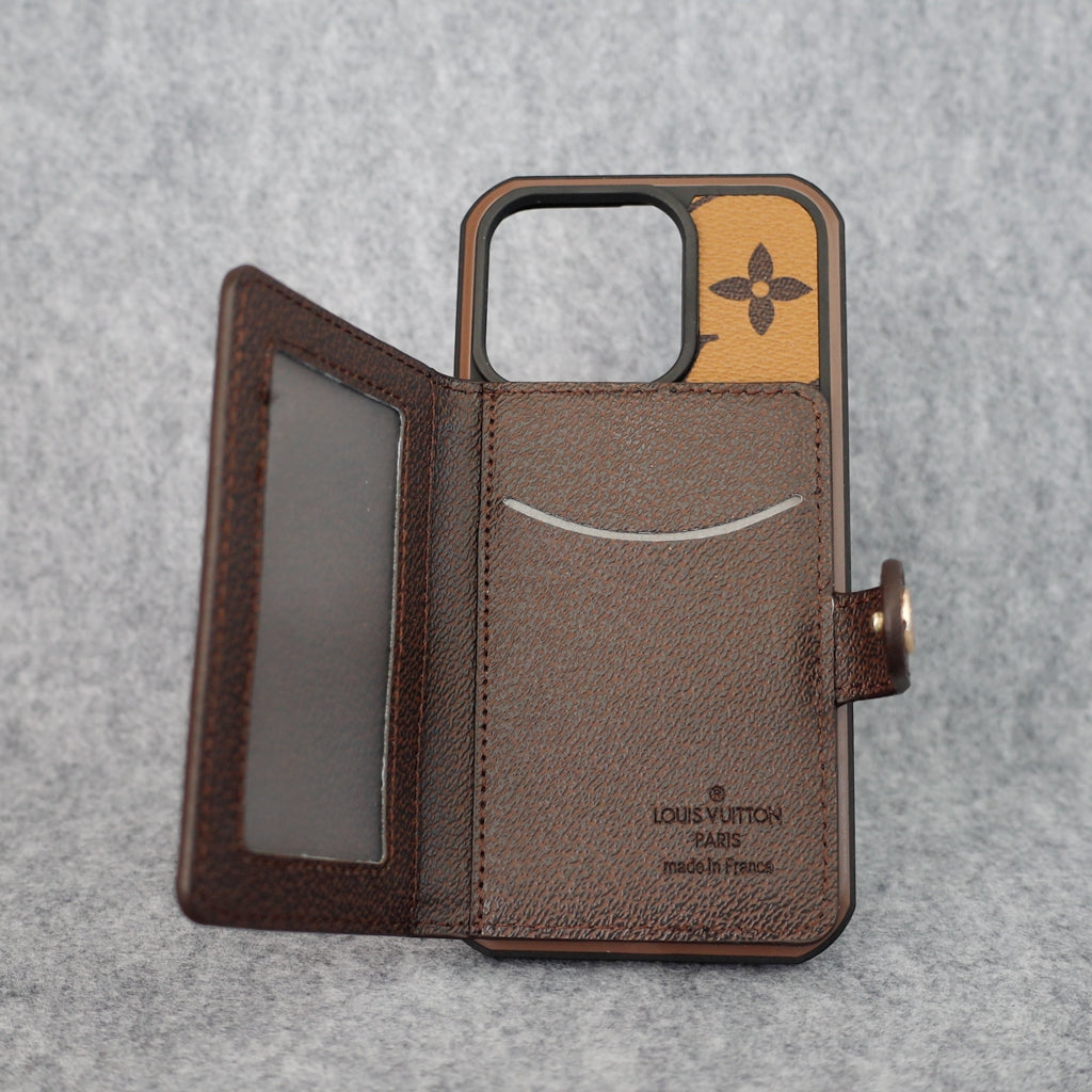 Designer Card Slot Wallet Case for iPhone 12-16 Pro Max Plus