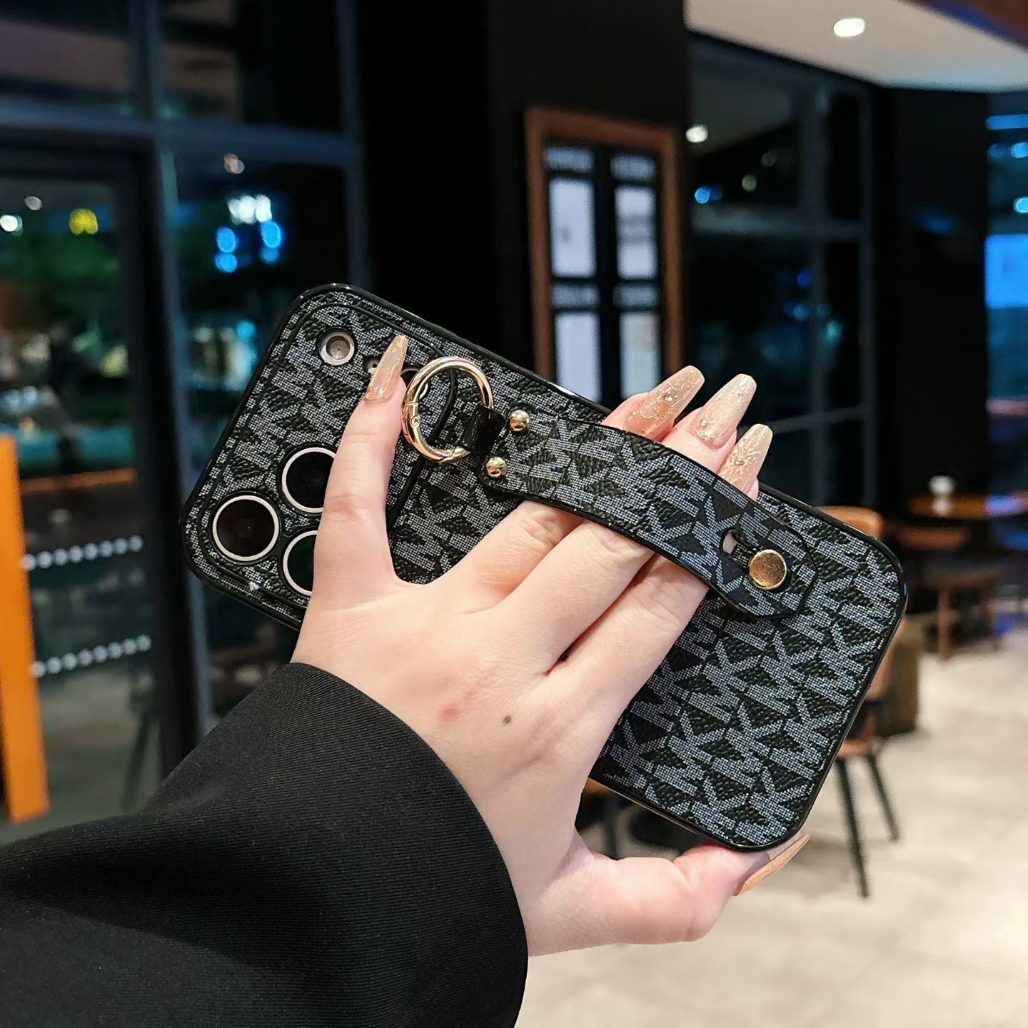 Leather Phone Case With Hand Strap & Kickstand For iPhone 13-17 Pro Max