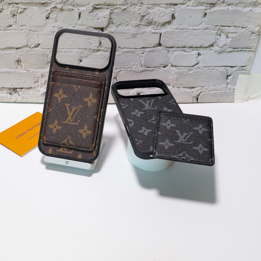 Lv Magsafe Phone Case With Magnet Card Holder For iPhone 17-17 Pro Max