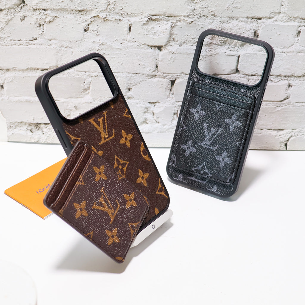 Lv Magsafe Phone Case With Magnet Card Holder For iPhone 17-17 Pro Max