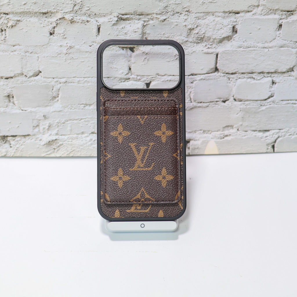 Lv Magsafe Phone Case With Magnet Card Holder For iPhone 17-17 Pro Max