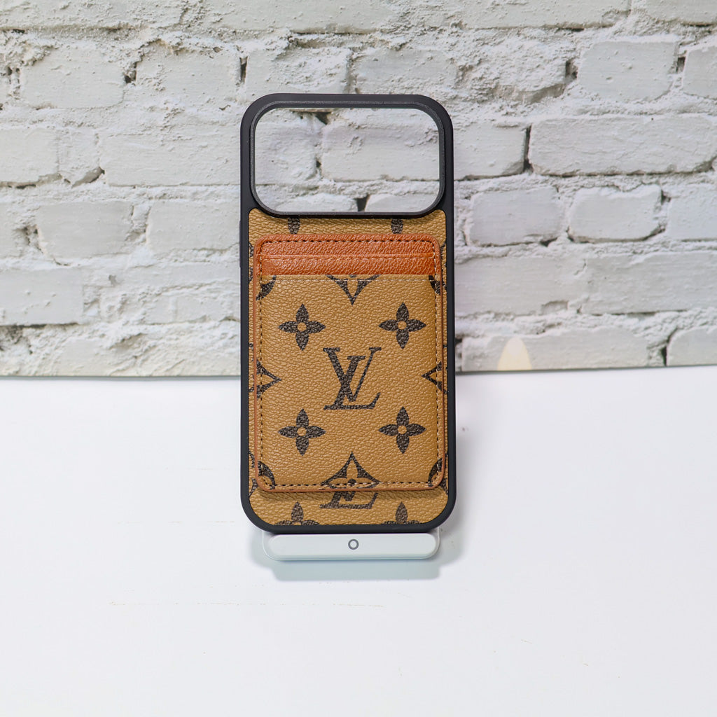 Lv Magsafe Phone Case With Magnet Card Holder For iPhone 17-17 Pro Max